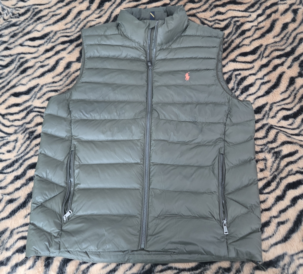 Ralph Lauren Olive Puffer Vest for Men